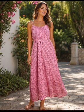 juicy couture silk maxi dress JUICY COUTURE FESTIVAL CHIC RED SILK HALTER SLIT MAXI DRESS sz 4 NWOT